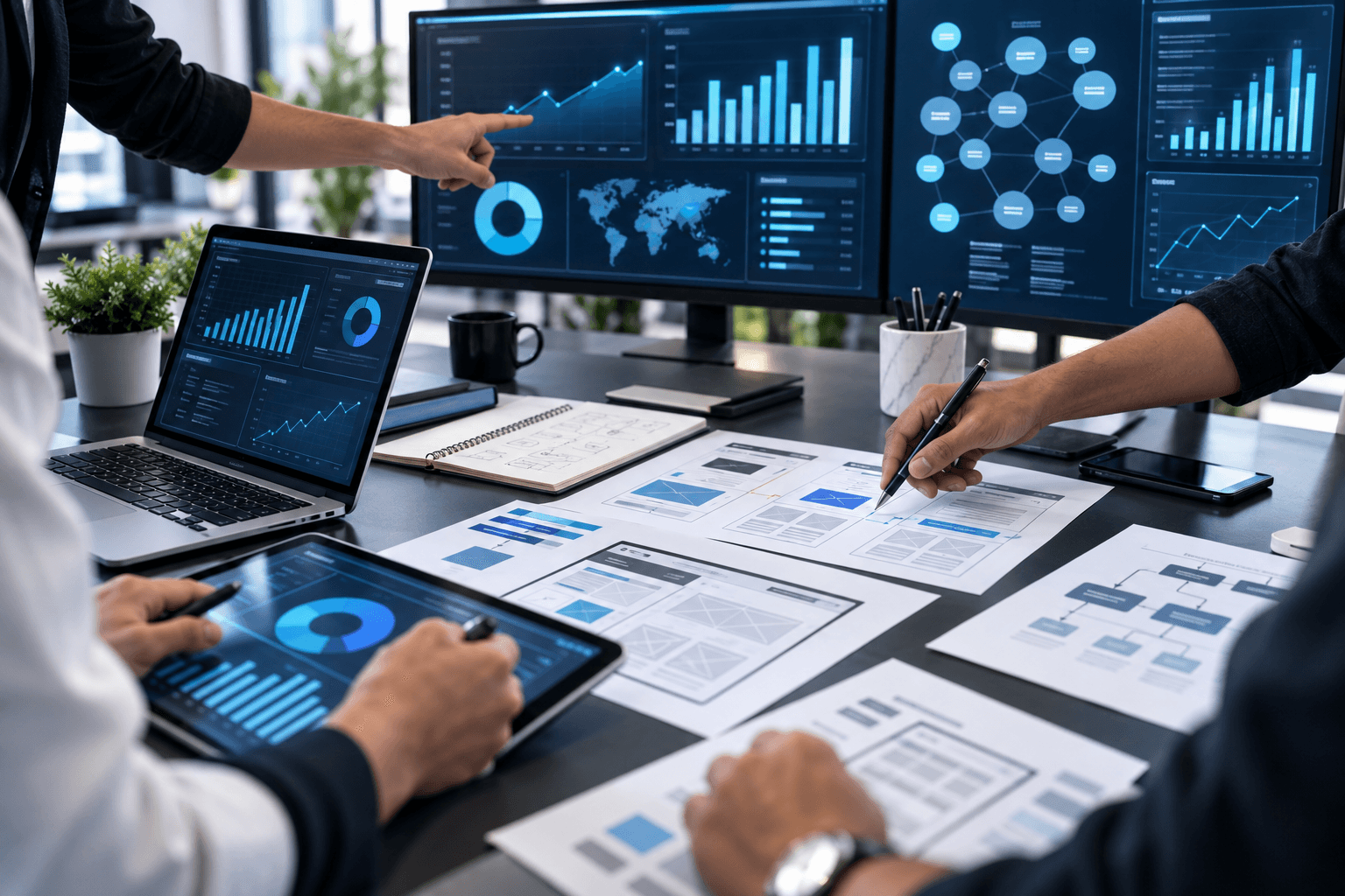 Analytics strategy and website wireframe planning